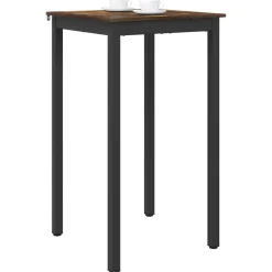 vidaXL Staande Bartafel Bewerkt hout Vierkant