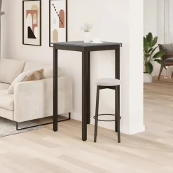 vidaXL Staande Bartafel Bewerkt hout Vierkant