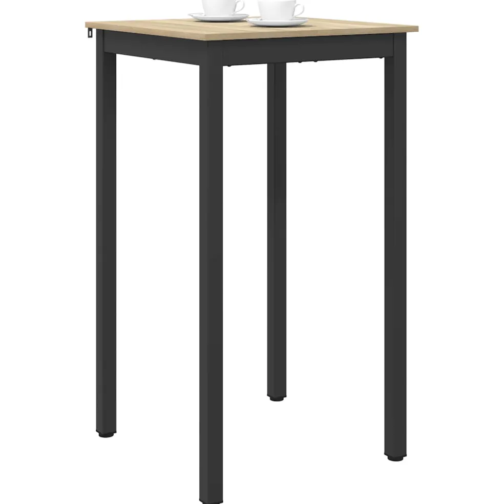 vidaXL Staande Bartafel Bewerkt hout Vierkant