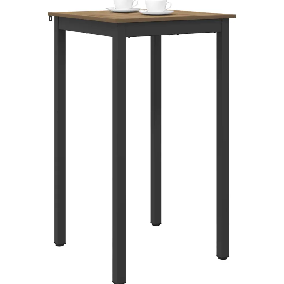 vidaXL Staande Bartafel Bewerkt hout Vierkant