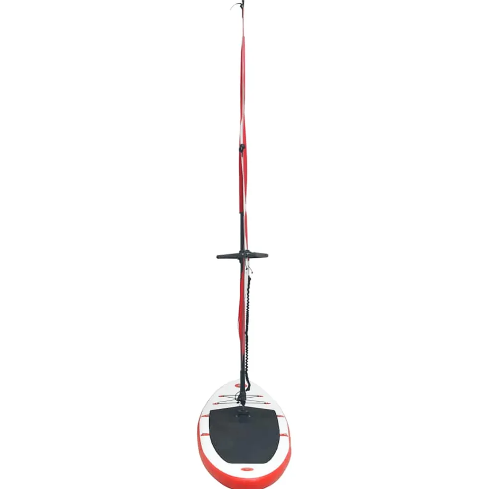 vidaXL Stand-up paddleboard opblaasbaar met zeilset rood en wit