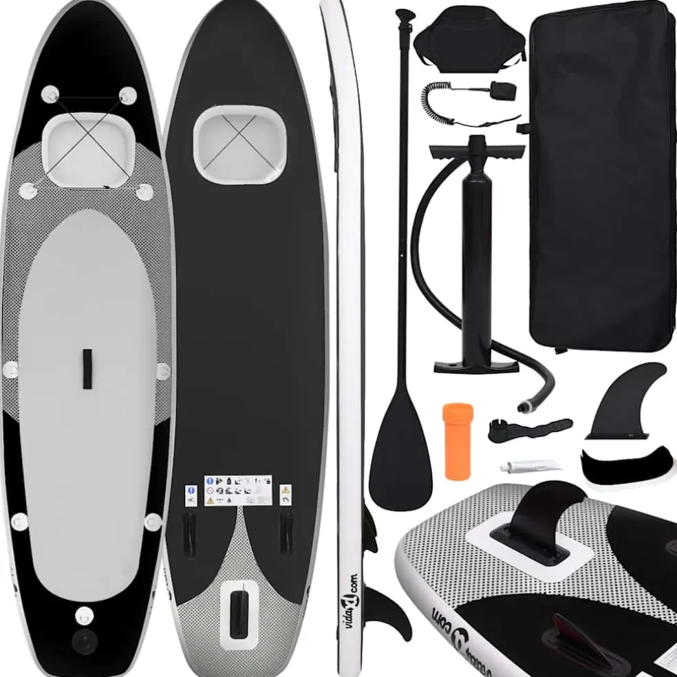 vidaXL Stand Up Paddleboardset opblaasbaar 300x76x10 cm zeeblauw