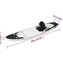 vidaXL Stand Up Paddleboardset opblaasbaar 300x76x10 cm zeeblauw