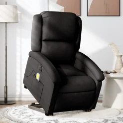 vidaXL Sta-op-massagestoel elektrisch verstelbaar stof zwart