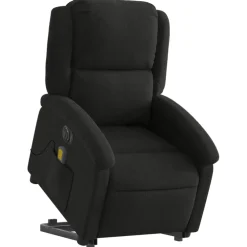 vidaXL Sta-op-massagestoel elektrisch verstelbaar stof zwart
