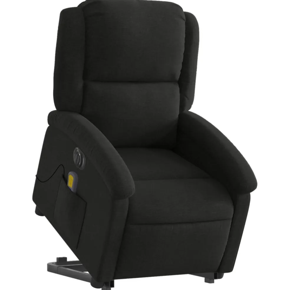 vidaXL Sta-op-massagestoel elektrisch verstelbaar stof zwart