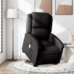 vidaXL Sta-op-massagestoel elektrisch verstelbaar stof zwart