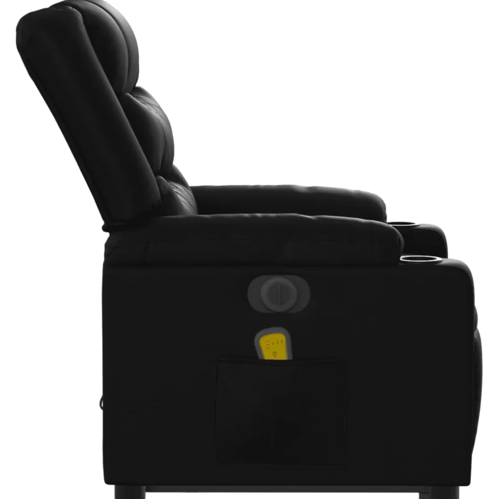 vidaXL Sta-op-massagestoel elektrisch kunstleer zwart