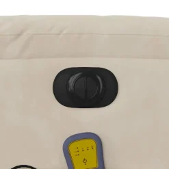 vidaXL Sta-op-massagestoel elektrisch verstelbaar microvezelstof beige
