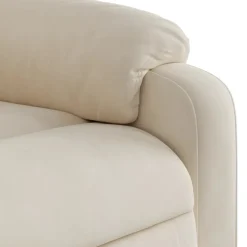 vidaXL Sta-op-massagestoel elektrisch verstelbaar microvezelstof beige