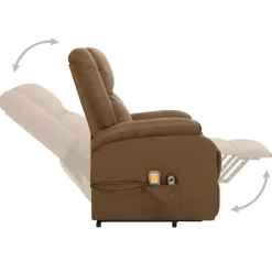vidaXL Sta-op-massagestoel stof bruin