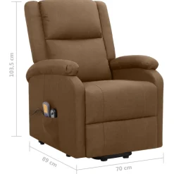 vidaXL Sta-op-massagestoel stof bruin