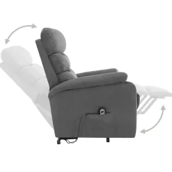 vidaXL Sta-op-massagestoel stof lichtgrijs