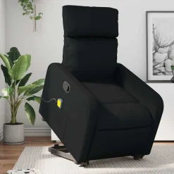 vidaXL Sta-op-massagestoel verstelbaar kunstleer zwart