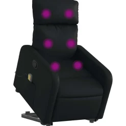 vidaXL Sta-op-massagestoel verstelbaar kunstleer zwart