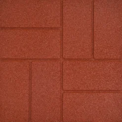 vidaXL Stapsteen 6 st Rood 40,5 x 40,5 x 2 cm Rubber