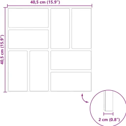 vidaXL Stapsteen 6 st Rood 40,5 x 40,5 x 2 cm Rubber