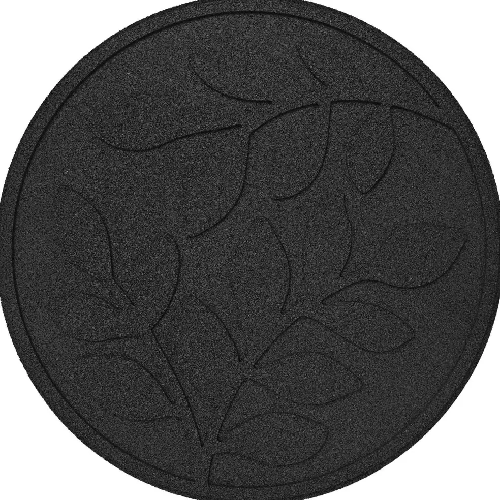 vidaXL Stapsteen 6 st Zwart Ø 44 x 2 cm Rubber