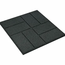 vidaXL Stapsteen 6 st Zwart 40,5 x 40,5 x 2 cm Rubber