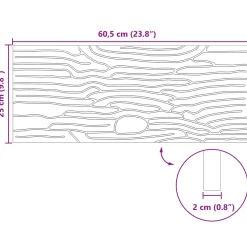 vidaXL Stapsteen 6 st Zwart 60,5 x 25 x 2 cm Rubber