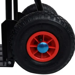 vidaXL Steekwagen telescopisch 200 kg zwart en rood