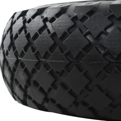 vidaXL Steekwagenwielen 3,00-4 (260x85) massief PU 2 st