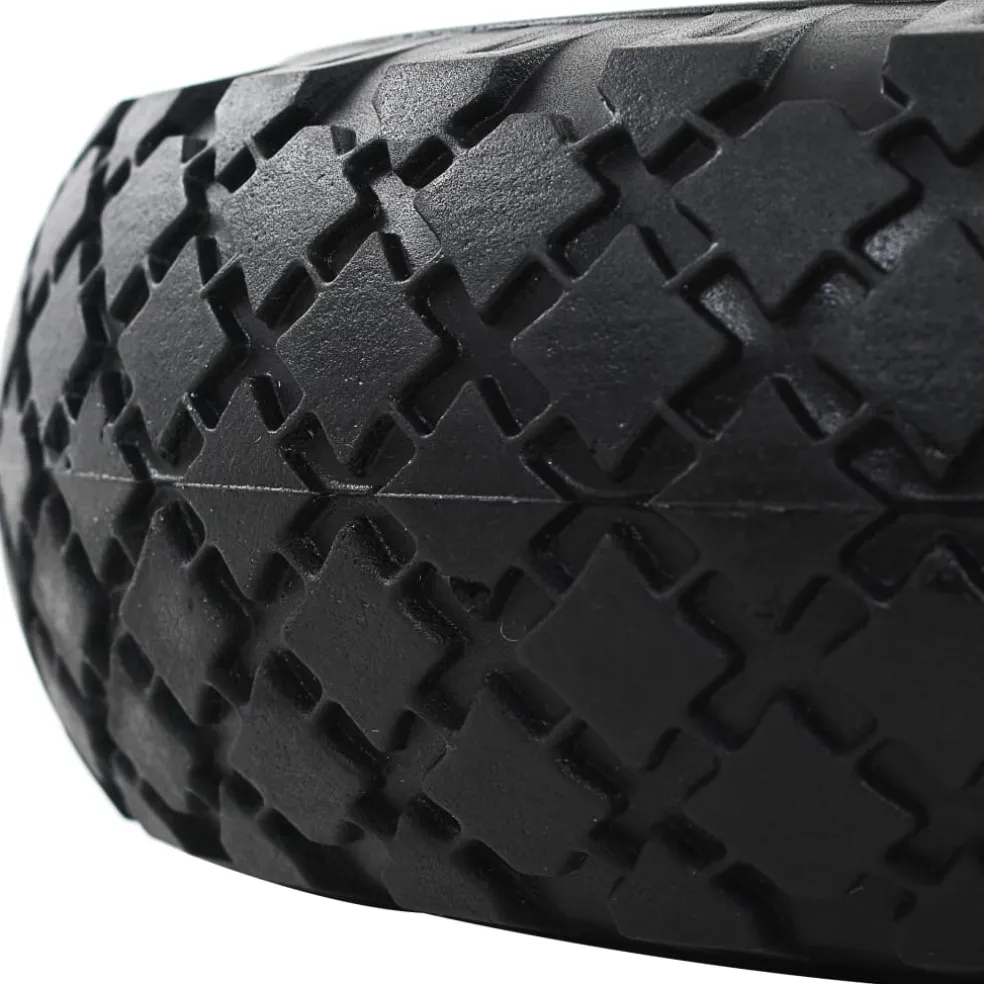 vidaXL Steekwagenwielen 3,00-4 (260x85) massief PU 2 st