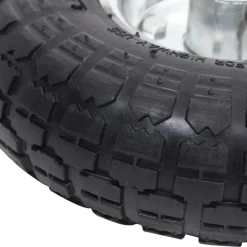 vidaXL Steekwagenwielen 4,10/3,50-4 (260x83) rubber 2 st