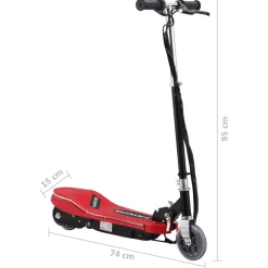 vidaXL Step elektrisch met LED 120 W rood