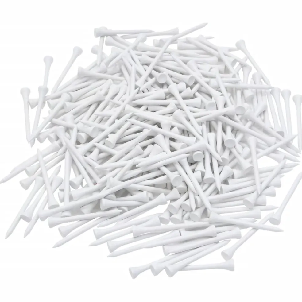 vidaXL 1000 st Golftees 83 mm bamboe wit