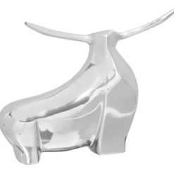 vidaXL Stierensculptuur Zilver 37 x 44 x 17 cm Aluminium