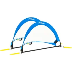 vidaXL 2 st Kindervoetbaldoelen met opbergtas 75,5x46x48 cm