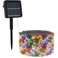 vidaXL 5 st Lichtslinger met 200 LED's solar binnen/buiten meerkleurig