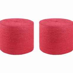 vidaXL 2 st 2 mm Rood 100% Tossa jute