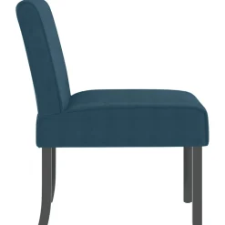 vidaXL Stoel fluweel blauw