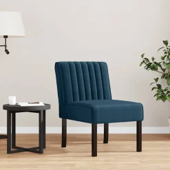 vidaXL Stoel fluweel blauw