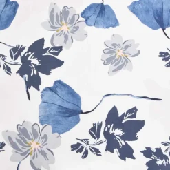 vidaXL Stoel gebloemd stof blauw