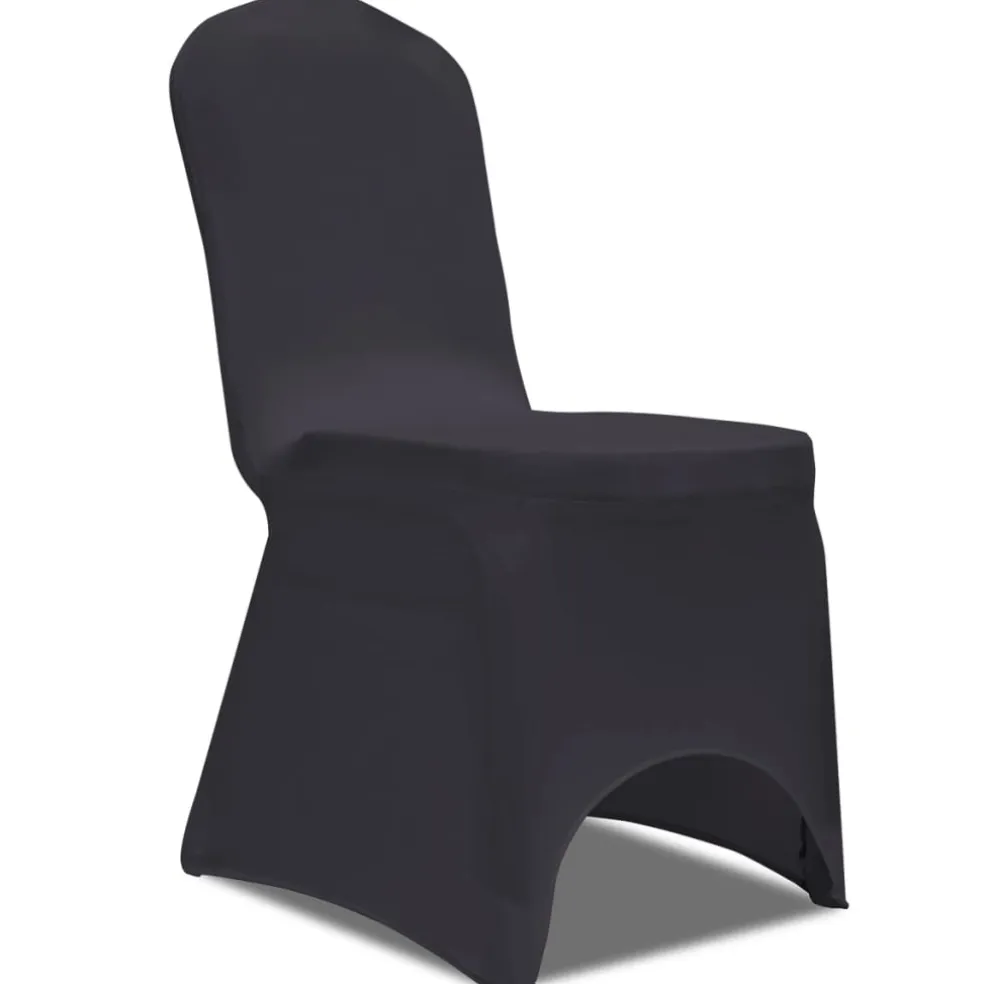 vidaXL Stoelhoes stretch antraciet 4 stuks