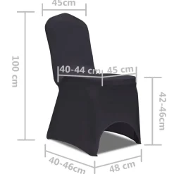 vidaXL Stoelhoes stretch antraciet 4 stuks