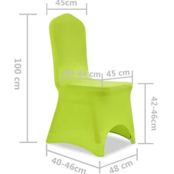 vidaXL Stoelhoes stretch antraciet 6st groen