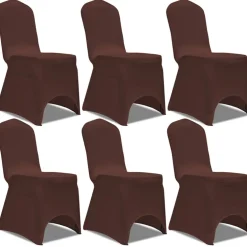 vidaXL Stoelhoes stretch 6 st bruin