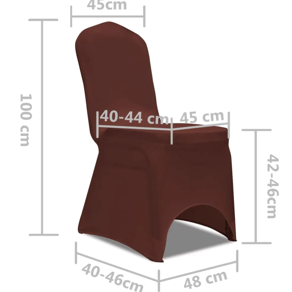 vidaXL Stoelhoes stretch 6 st bruin