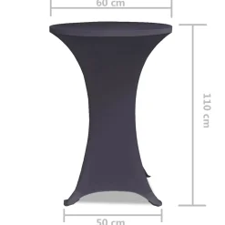 vidaXL Stoelhoes stretch 2st 60 cm antraciet