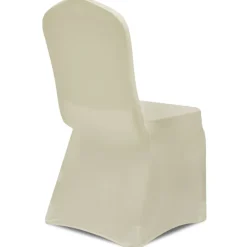 vidaXL Stoelhoes stretch 4 stuks Crèmekleurig
