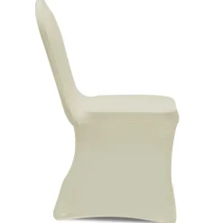 vidaXL Stoelhoes stretch 4 stuks Crèmekleurig