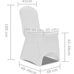 vidaXL Stoelhoes Stretch Wit (50 stuks)