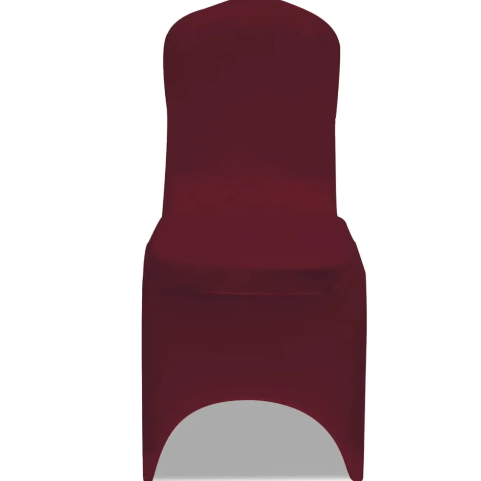 vidaXL Stoelhoezen stretch bordeauxrood 100 st