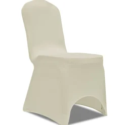vidaXL Stoelhoezen stretch crème 100 st
