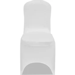 vidaXL Stoelhoezen stretch wit 100 st