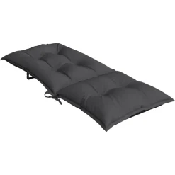 vidaXL Stoelkussens 2 st hoge rug 120x50x7 cm stof gemêleerd antraciet